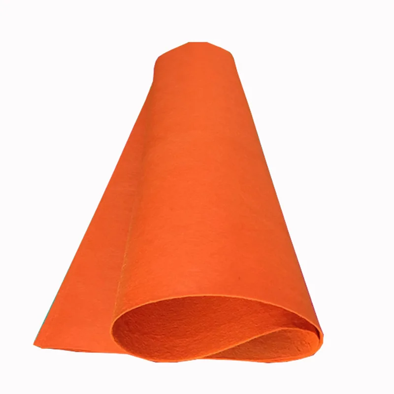 Orange 50*40 см 1 мм Нетканая фетровая Полиэстеровая ткань DIY Детские принадлежности для материал для изготовления кукол аксессуары поштучная - Цвет: Orange