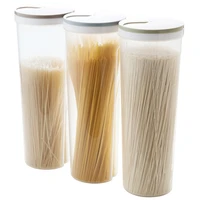 3 pack pasta container spaghetti canister cereal crisper nuts beans grain food storage box