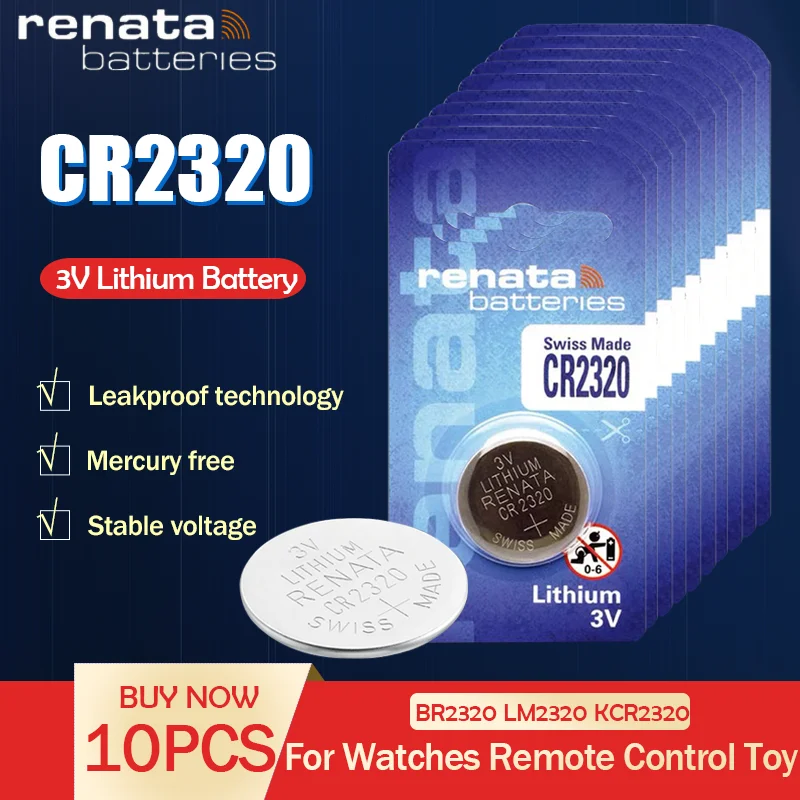 10 шт. 100% оригинальный новый литиевых батарей renata 2320 CR2320 150 мАч для автомобильного