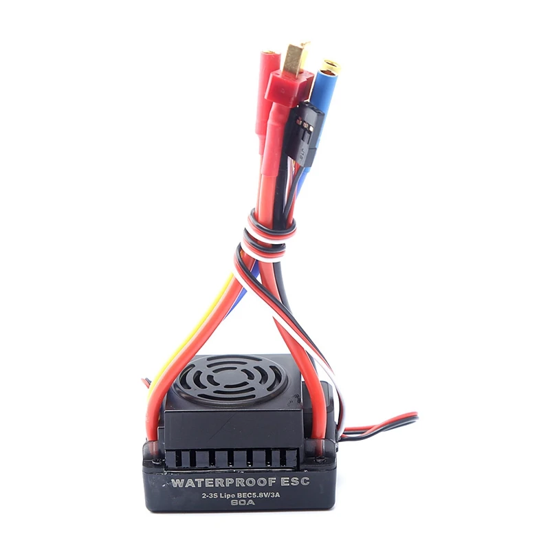 

Upgrade Sensorless 60A Brushless ESC Electric Speed Controller with 5.5V / 3A BEC for 1/10 1:10 RC Car