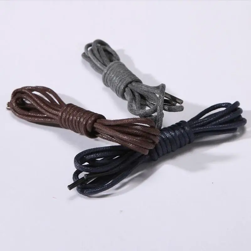 1 пара вощеных хлопковых круглые шнурки для ботинок Водонепроницаемые Шнурки