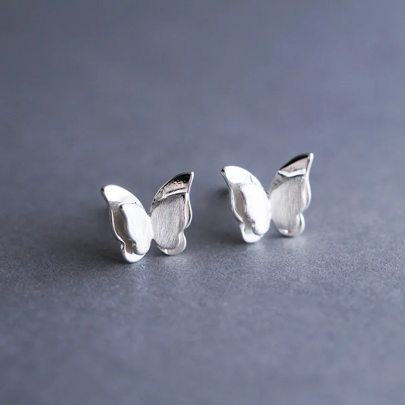 

925 Sterling Silver Butterfly Stud Earrings For Women Wedding Jewelry Accessories Brincos EH557