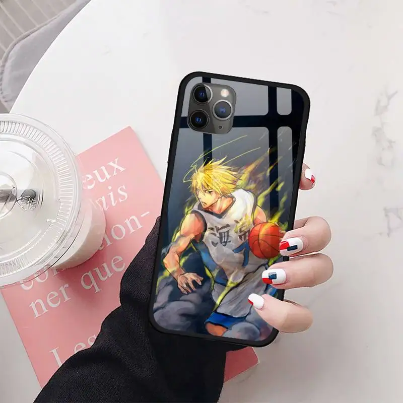 

Kuroko No Basket Anime Aomine Daiki Phone Case Tempered glass For iphone 11 12 PRO MAX X XS XR 5C 6 6S 7 8 plus