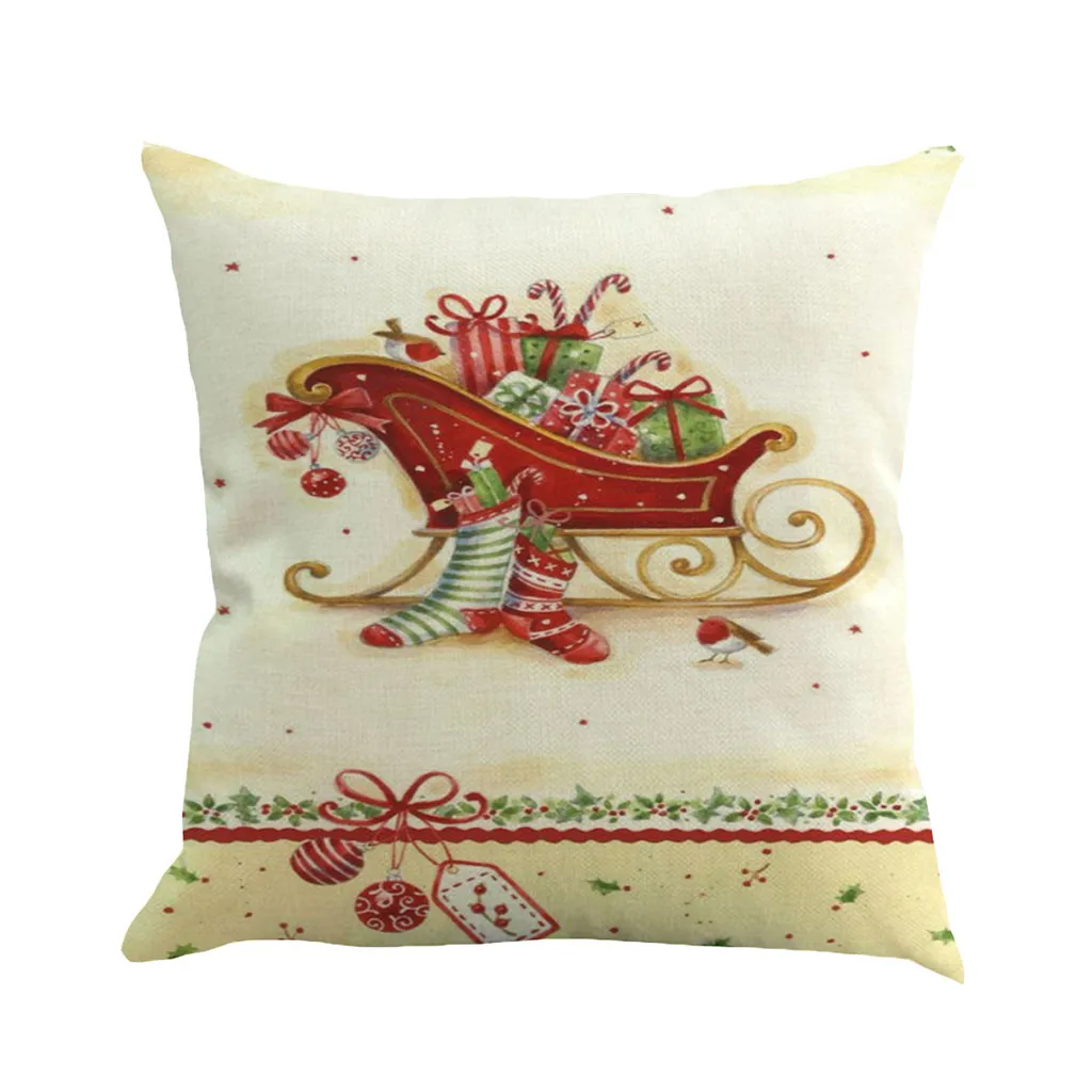 Наволочка Merry Christmas Linen Santa наволочки для диванной подушки украшение дома Kussenhoes