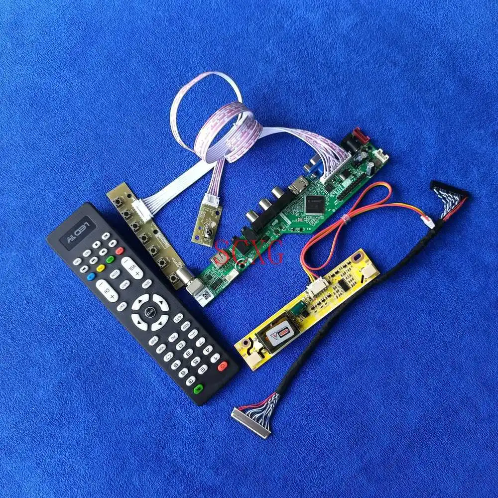 

1440*900 DIY kit Signal Analog 30Pin LVDS 2CCFL LCD screen drive board AV VGA USB HDMI-compatible Fit LP171WP5/LP171WP6/LP171WP7