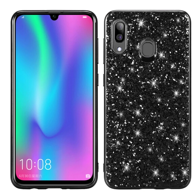 02 Блестящий жесткий чехол для samsung Galaxy A20 Мягкая силиконовая Обложка Бампер для samsung A20 A 20 A205F A205 SM-A205F Чехлы Bling - Цвет: 02