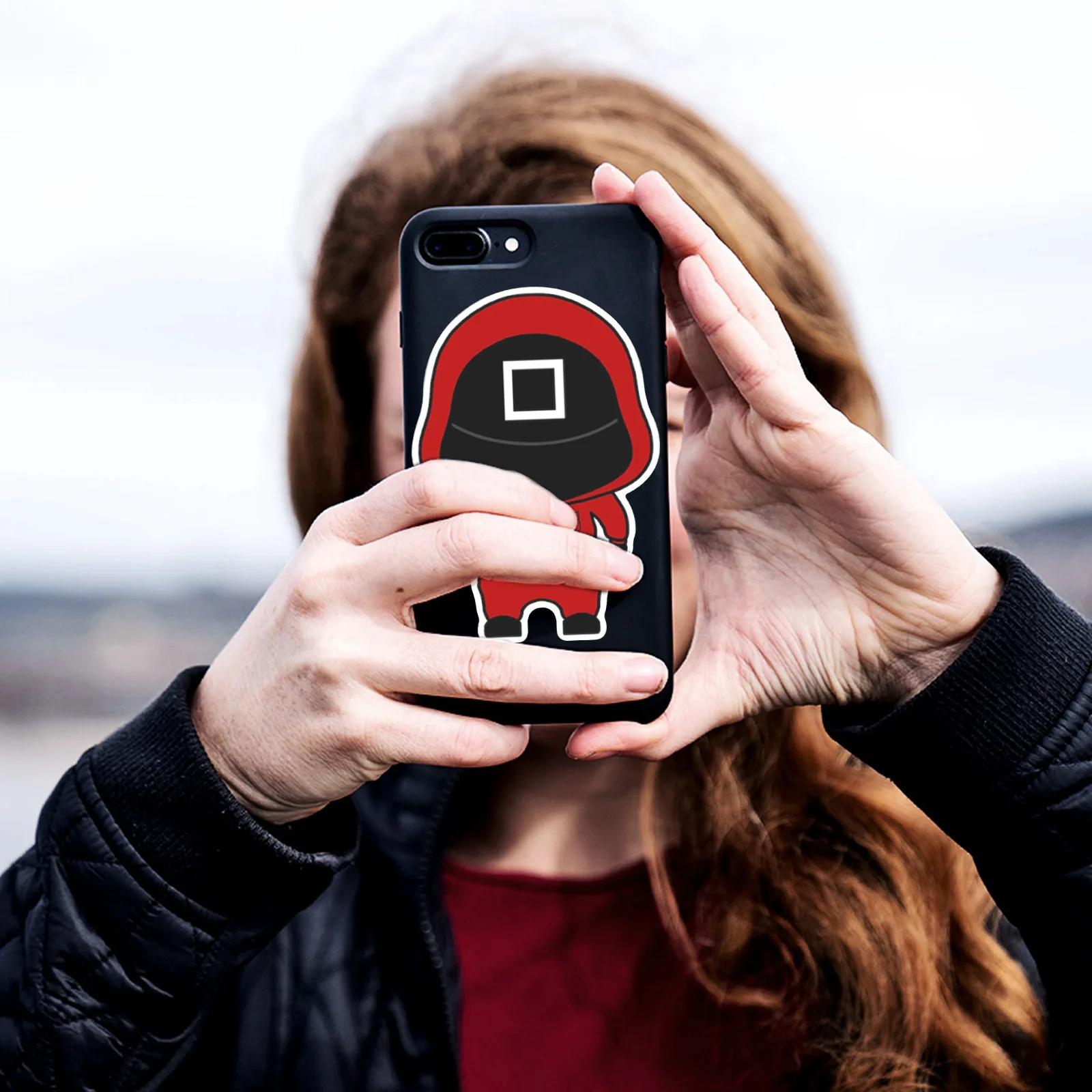 

Car Stickers for Squid Game Robot Doll Sticker Computer Sticker Cup Sticker Car Window Cartoon Sticker