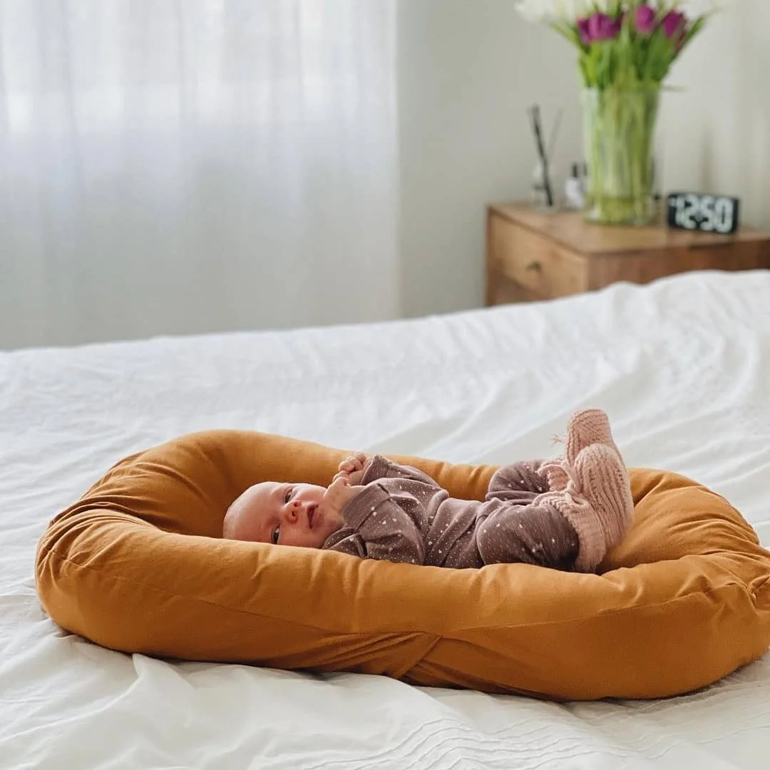 

Organic Cotton Baby Lounger Launch Crib Nursery Infant Gender Neutral Baby Nest Baby Must Haves Cosleeper 75*45cm