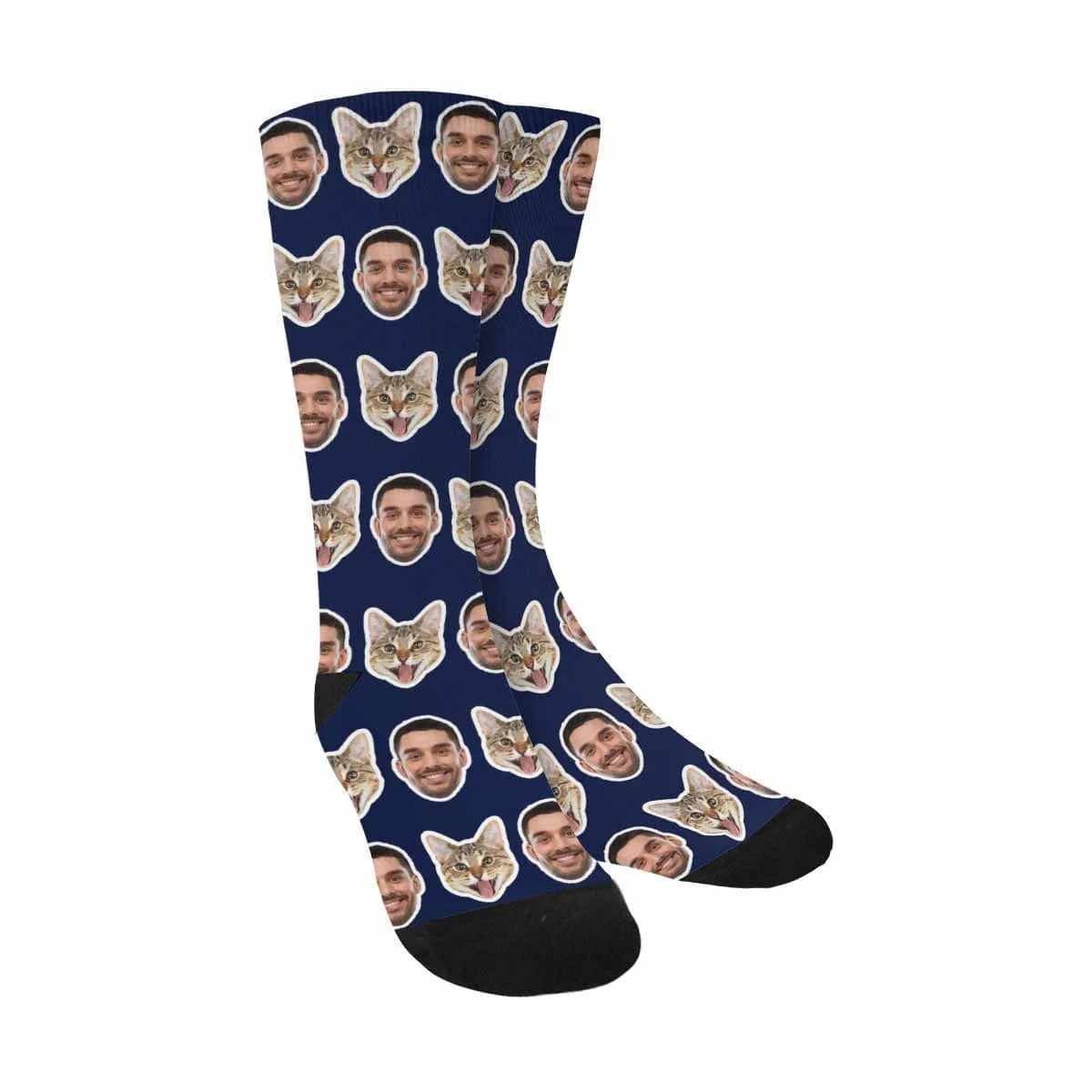 

Custom Face Blue Sublimated Crew Socks