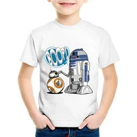 children boys girls bb 8 on the move print funny t shirt baby star wars design t shirt kids summer white casual top tees clothes