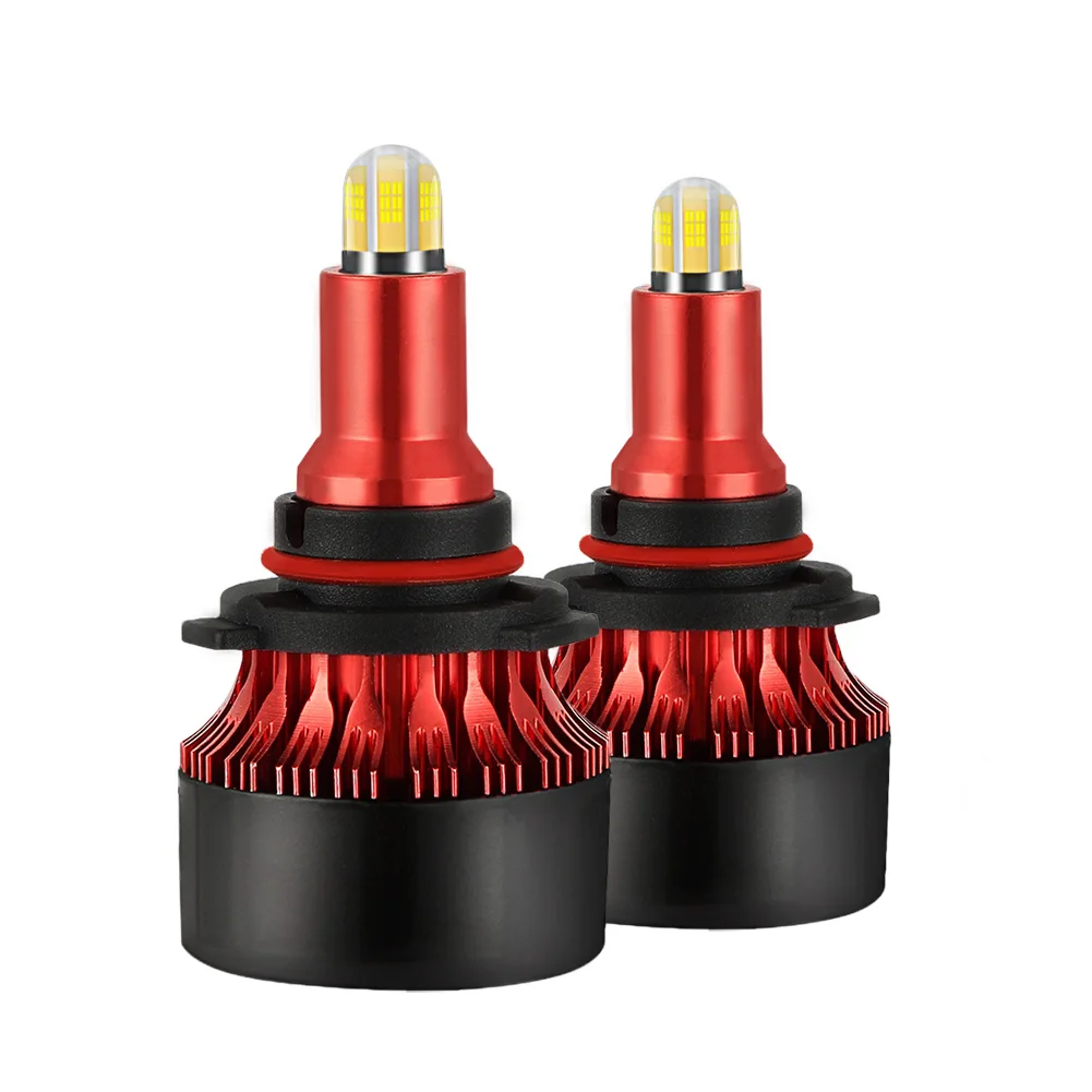 

2pcs Car Headlights H1 9005 H7 H11 9006 LED Bulb Four-Sided LED Headlamp 360-degree 6500K Cool White Waterproof Car Lighting Kit