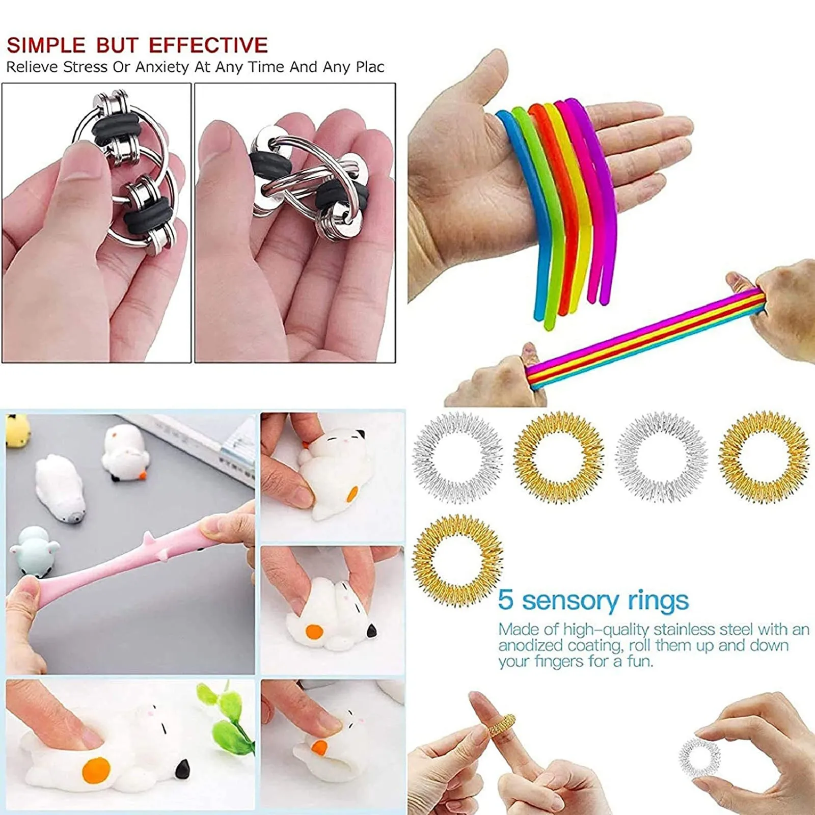 

23Pcs Fidget Toy Set Cheap Sensory Fidget Toys Pack for Kids or Adults Decompression Toy fidjets toys pack Hot