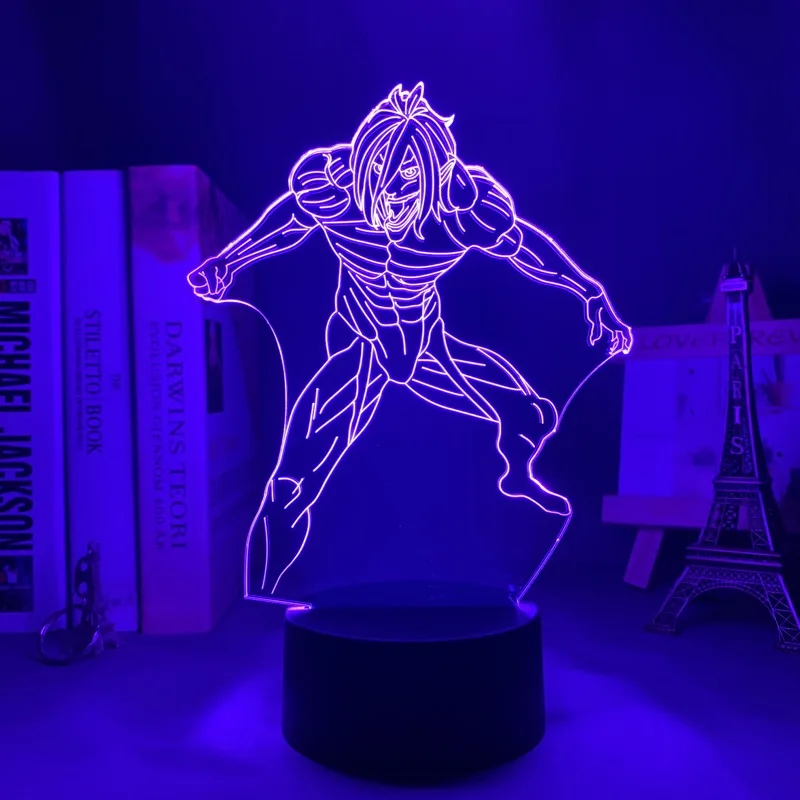 

Anime 3D Night Light Attack Titan Table Lamp Room Decoration Birthday Gift Comic Colorful Color Changing Anime Lamp
