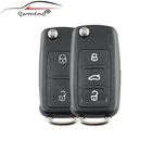 2 кнопки, Складной флип-чехол для автомобильных ключей, чехол для VOLKSWAGEN для VW для SEAT для SKODA Fob, чехол 5K0837202AD 202AD HU66 Blade