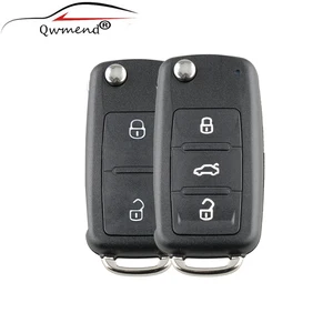 2 кнопки, Складной флип-чехол для автомобильных ключей, чехол для VOLKSWAGEN для VW для SEAT для SKODA Fob, чехол 5K0837202AD 202AD HU66 Blade