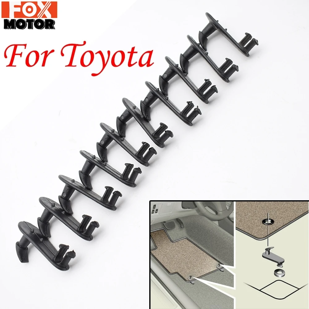 10 шт. автомобильный коврик зажимы Крепежные крючки держатели пряжки ручки для Lexus