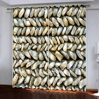 classic stone wall curtains for living room bedroom 3d room curtain kitchen photos printed window treatments drapes