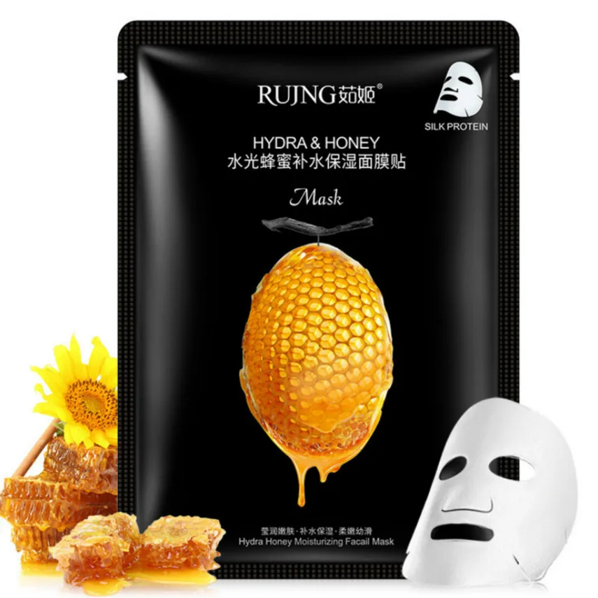 1 лист медовая питательная маска для ухода за кожей растительная лица