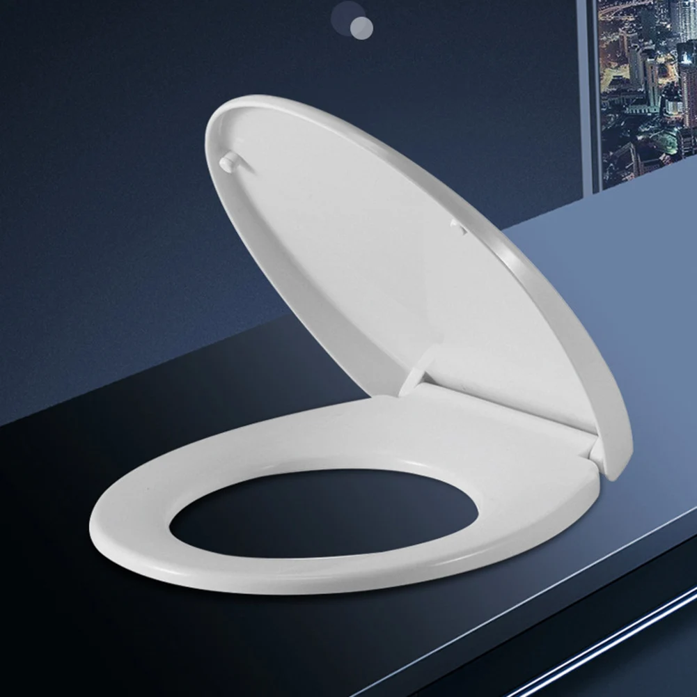 

Comfortable O-Shape Toilet Assemble Cover Cleanable Comfortable Bathroom Accessory Thicken Slow Close Lid