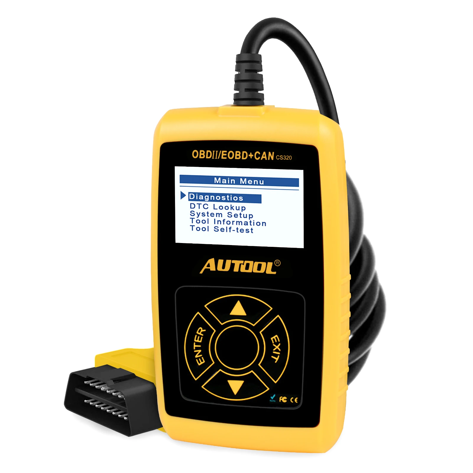 AUTOOL CS320 Автомобильный сканер OBD2 считыватель кода неисправности двигателя