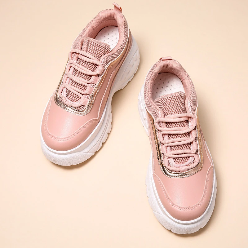Женская повседневная обувь на платформе Сезон весна розовый спортивная осень