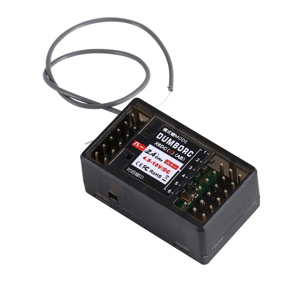 

DumboRC 2.4G 6CH X6DC/X6DCG Receiver Gyro Led Strip Light Control Board Module Set For RC DUMBORC X6 Transmitter