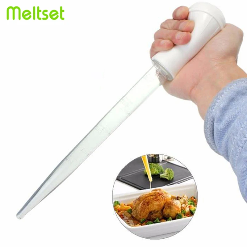 

30ML BBQ Pipette Pump Pipe Plastic Barbecue Oil Dropper Turkey Baster Pipetka Syringe with Scale BBQ Tools