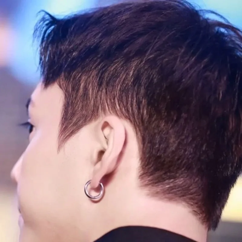 Новые мужские серьги 16 ММ золотого/черного цвета круглая серьга Круга Серьги