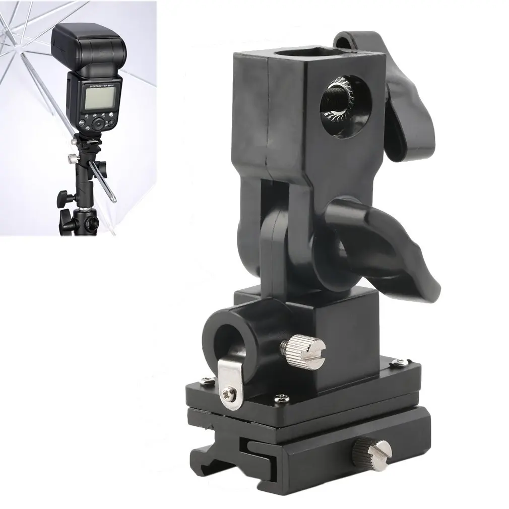 FU-SOB Universal B Type Multifunction Holder LED Flashlight Umbrella Swivel Light Stand Bracket For Camera | Электроника