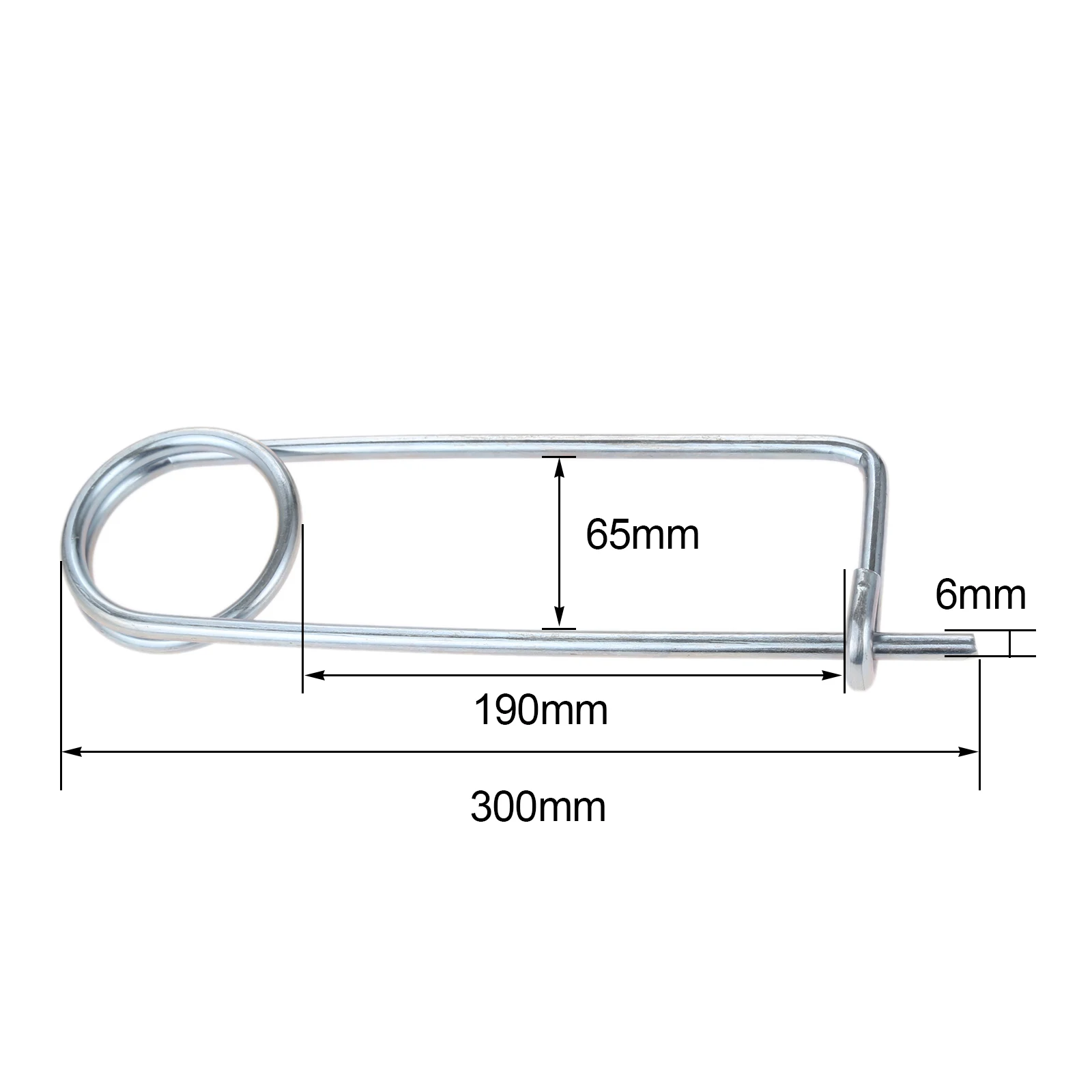 6X190X65mm 1pcs DRELD 10/5/1 шт. стальная брошь Форма шплинт английские булавки Пружинные контакты SMT/SMD быстрая фиксация брошь запорная задвижка для фермы газон садовый сцепного устройства - Диаметр: 6X190X65mm 1pcs