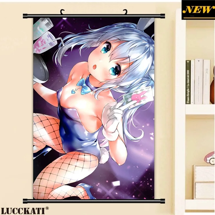 Gochiusa Gochuumon wa Usagi Desu ka кролик камелий пикантный лоли Чино грудь мультфильм аниме