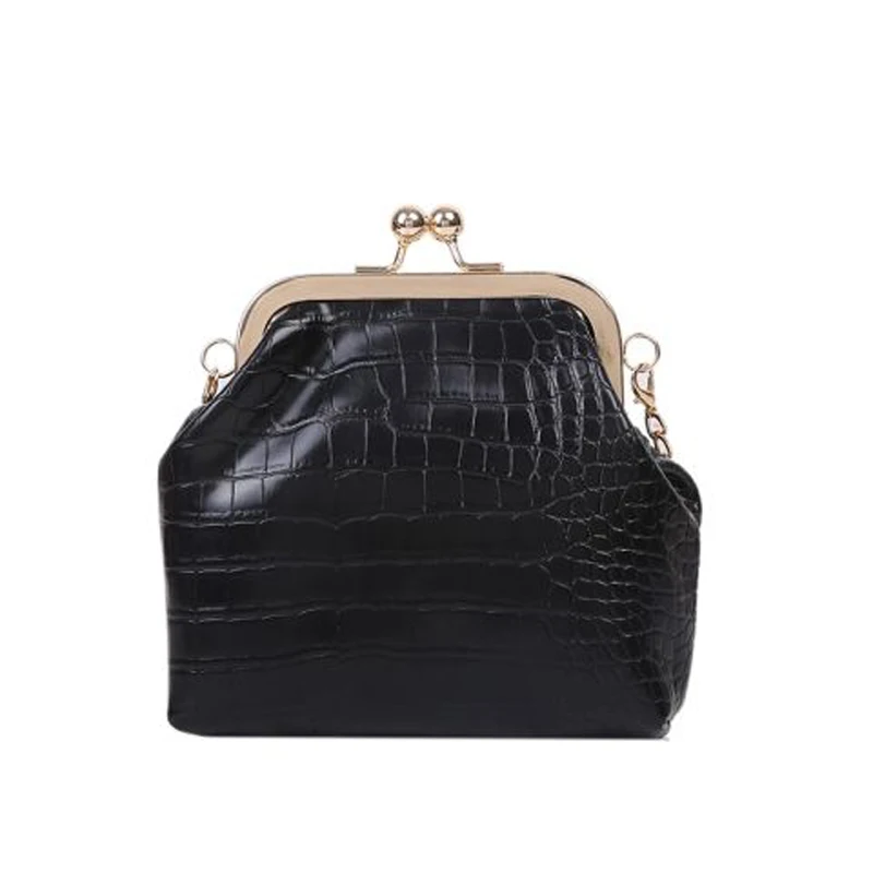 

5 Colors Alligator Fashion Famous Designer Bag Bags Chain Strap PU Leather Women Shoulder Crossbody Kiss Lock Women's Handbags