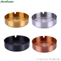 1pc stainless steel gold plated ashtray cigar ashtray ash tray cigarette rest holder home practical smoking accessories