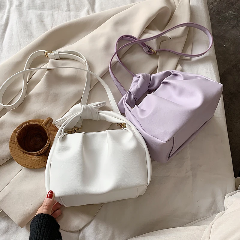 Новинка 2020 женская сумка в виде облаков мягкая кожаная на плечо Диагональная