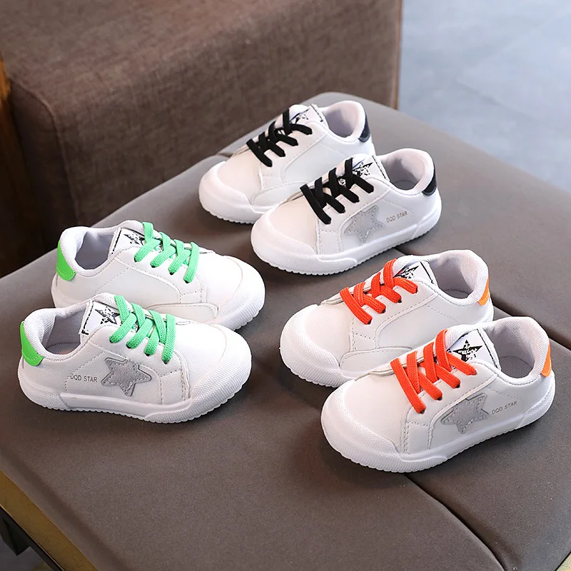 

Hot Sales Soft Cool Stars Children Sneakers Classic Lace up Fashion Kids Casual Shoes Breathable Baby Boys Girls Toddlers Tennis