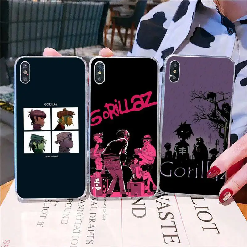 

YNDFCNB Gorillaz band Phone Case for iPhone 11 12 13 mini pro XS MAX 8 7 6 6S Plus X 5S SE 2020 XR cover