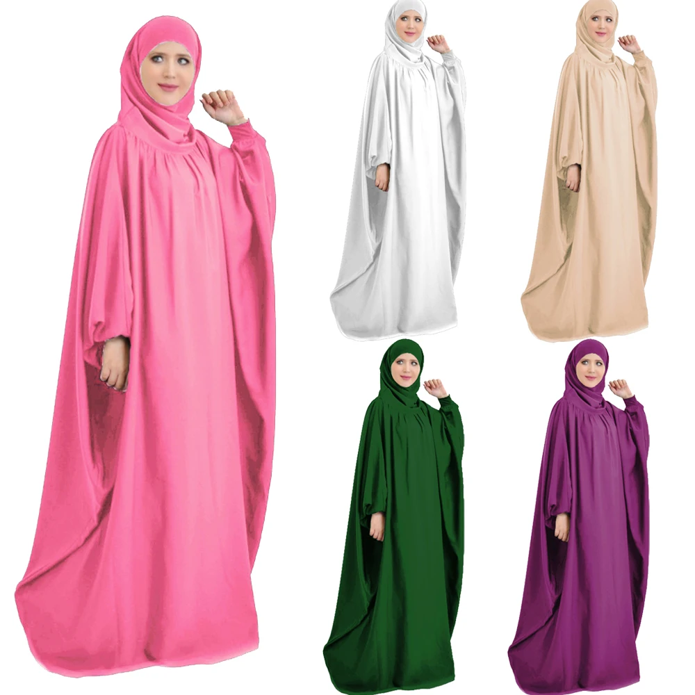 Женский кафтан с рукавом «летучая мышь» Abaya, арабское платье с капюшоном, для молитвы, для молитвы, для молитв, Рамадана