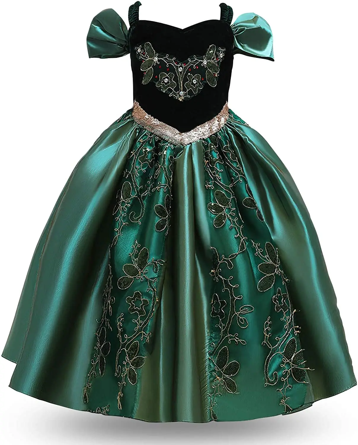Маскарадное платье с вышивкой Анны для девочек наряд принцессы королевы на