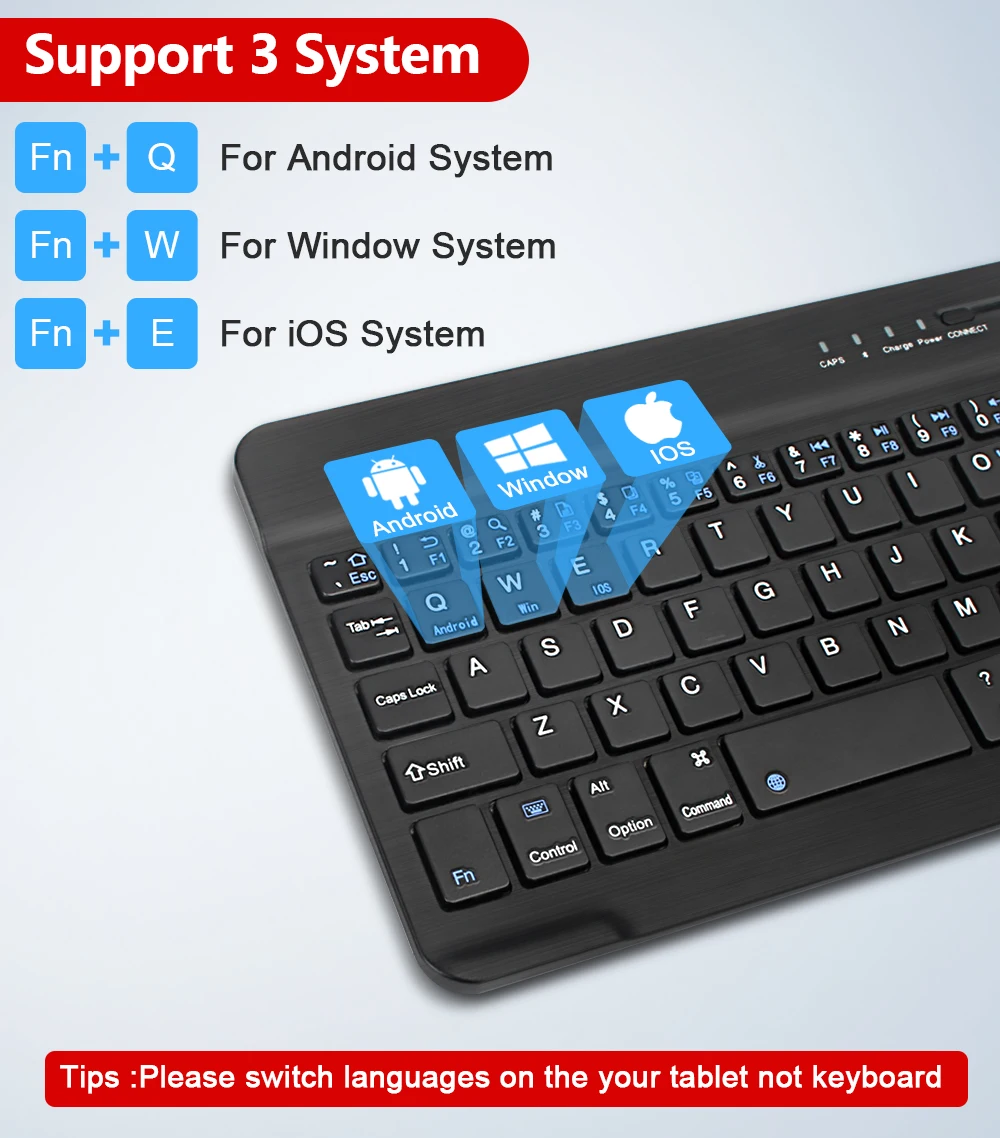 Беспроводная Bluetooth клавиатура мини-клавиатура для iPad Mac планшет ноутбук телефон клавиатура перезаряжаемая Поддержка Android IOS Windows