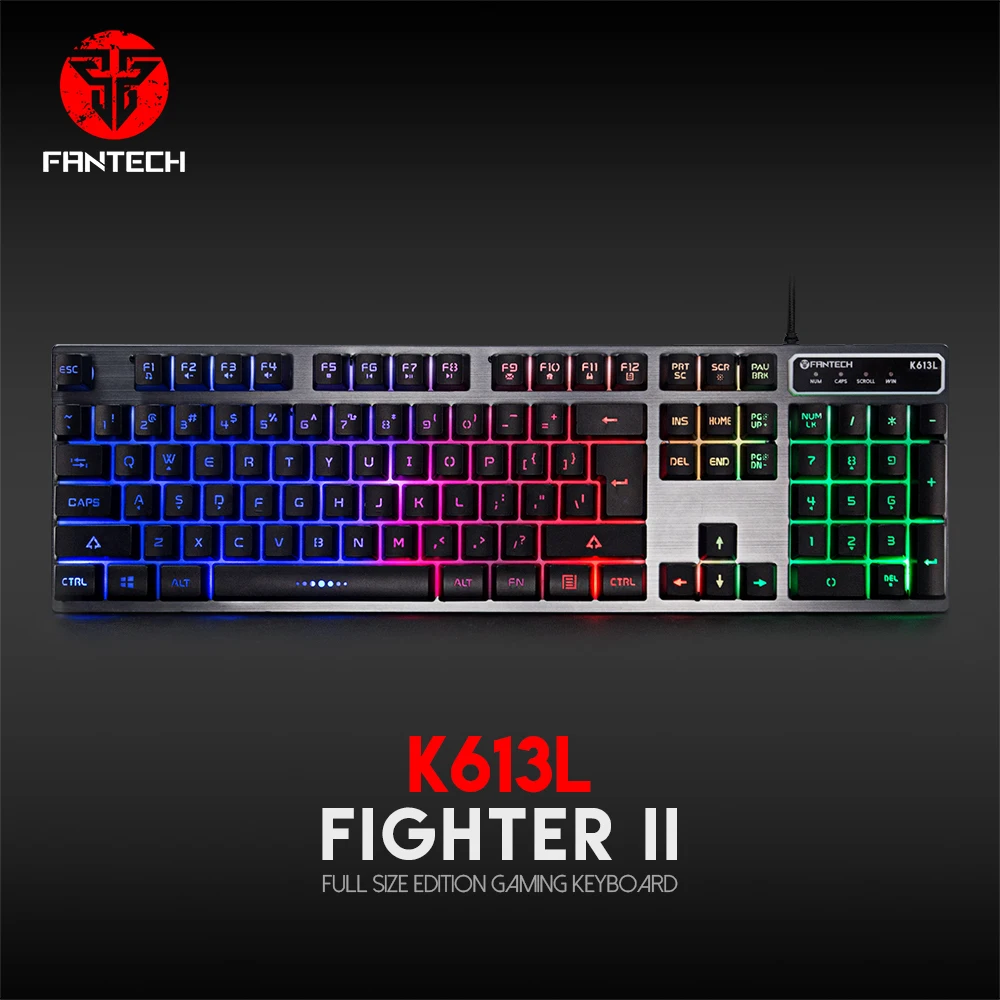 USB-клавиатура Fantech K613L для киберспорта Проводная игровая Водонепроницаемая