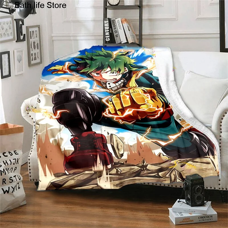 Одеяло моя геройская академия фланелевые одеяла простыня с мультяшным принтом