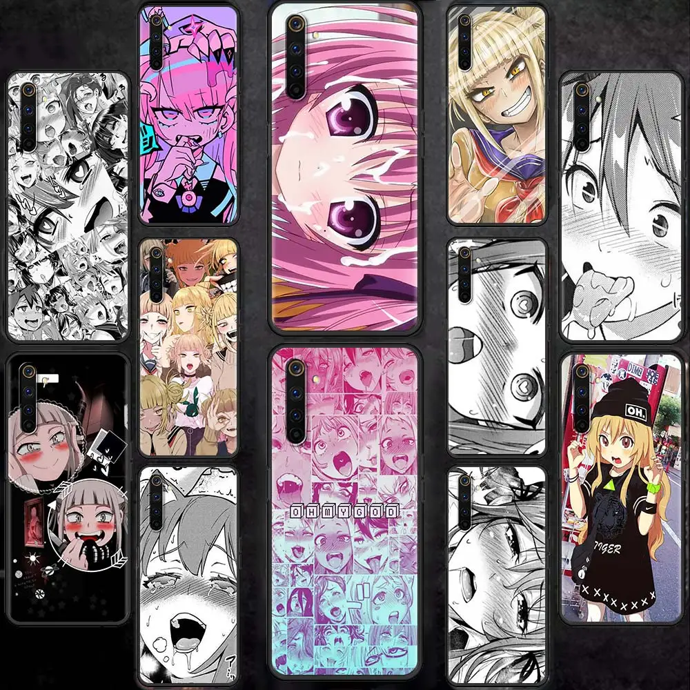 

Hentai Harajuku Anime Girl Phone Case Oppo Realme 6 7 C3 8 XT 7i 5 Pro A52 A53 A9 2020 A94 A74 5G Capa Black Soft Coque