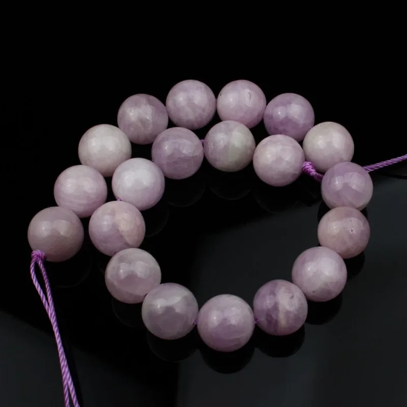 Круглые натуральные фиолетовые Spodumene Kunzite каменные бусины россыпью для самостоятельного изготовления ювелирных изделий браслет ожерелье 8 10 12 мм 7,5 дюймов Новинка