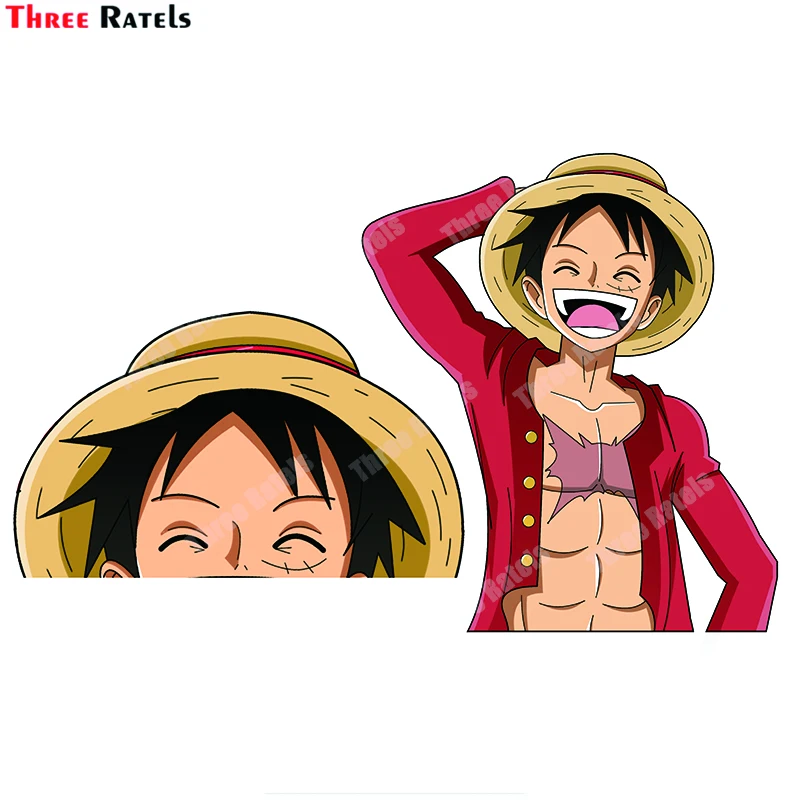 Три Ratels B360 Luffy Peeker Аниме игра Наклейка Красочные съемные Авто наклейки