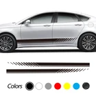 Автомобильные наклейки, наклейки для Audi, Volkswagen, VW, Ford, Toyota, Honda, Mercedes Benz, Renault, сделай сам, боковая полоса, наклейка, автомобильные аксессуары, 2 шт.