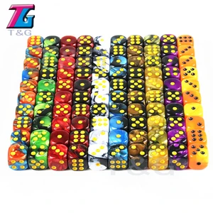 10 шт.партия 12 мм D6 азартные игральные кости со стандартным игранием, кубики казино как аксессуары для настольной игры