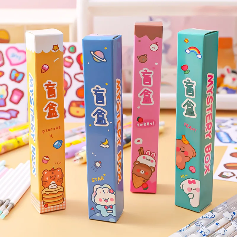 Женская гелевая ручка Lucky Box с черными чернилами женский набор случайных четырех