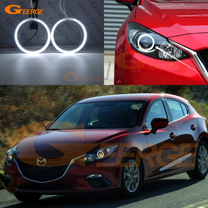 Для Mazda 3 Mazda3 Axela 2014 2015 2016 галогенные фары отлично ультра яркие CCFL глаза ангела гало