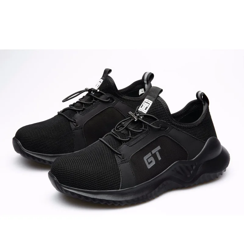 Безопасные кроссовки для мужчин обувь работы оболочка из нержавеющей стали