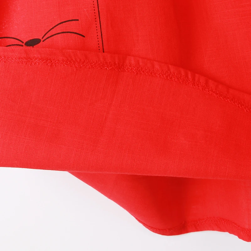 2021 Summer Girls Dresses Cotton Vest 2-11Y Cat Print Style Color Green Red For Kids | Детская одежда и обувь